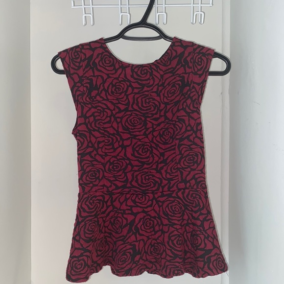 EUC Small Forever 21 Red peplum top - Picture 1 of 3